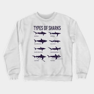 Types of sharks Crewneck Sweatshirt